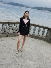 Load image into Gallery viewer, FAB2139-F2333 / Light wool jacket with pink Duchesse collar