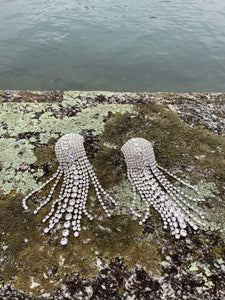 FABA2008-J004 / Crystal cascade earrings