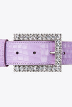 Load image into Gallery viewer, FABA2053-L010 / Croco print belt with rectangular crystal buckle