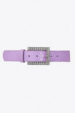 Load image into Gallery viewer, FABA2053-L010 / Croco print belt with rectangular crystal buckle