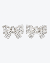 Load image into Gallery viewer, FABA2063-J004 / Little bow crystal earrings