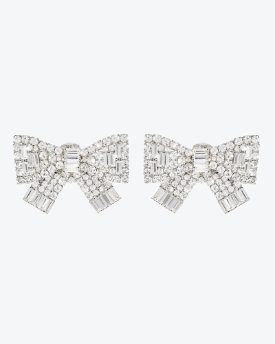 FABA2063-J004 / Little bow crystal earrings