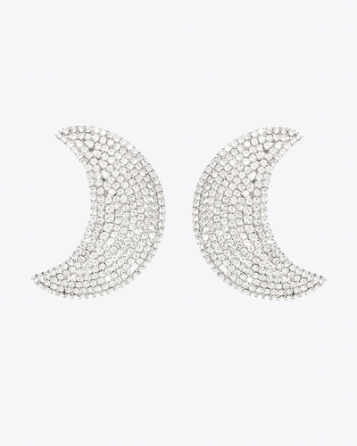 FABA2067-J004 / Moon crystal earrings