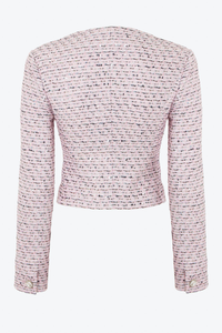 FAB2015-F2762 / Sequin tweed cropped jacket