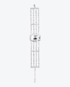 FABA2030-J004 / Crystal choker with central square element