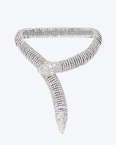 FABA2062-J004 / Crystal snake necklace