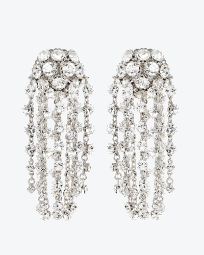 FABA2005-J004 / Crystal sphere with cascade earrings