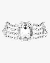 Load image into Gallery viewer, FABA2030-J004 / Crystal choker with central square element