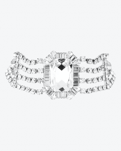 FABA2030-J004 / Crystal choker with central square element