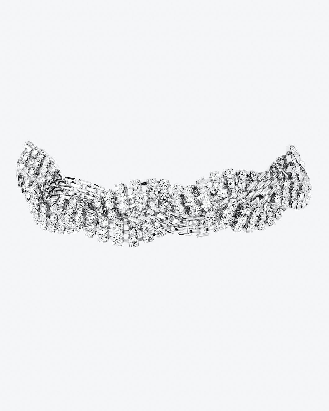 FABA2028-J004 / Crystal braid choker