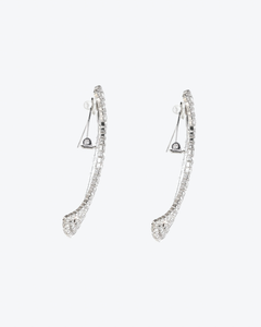 FABA2067-J004 / Moon crystal earrings