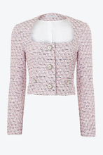 Load image into Gallery viewer, FAB2015-F2762 / Sequin tweed cropped jacket